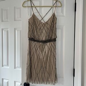 Beaded mini cocktail dress